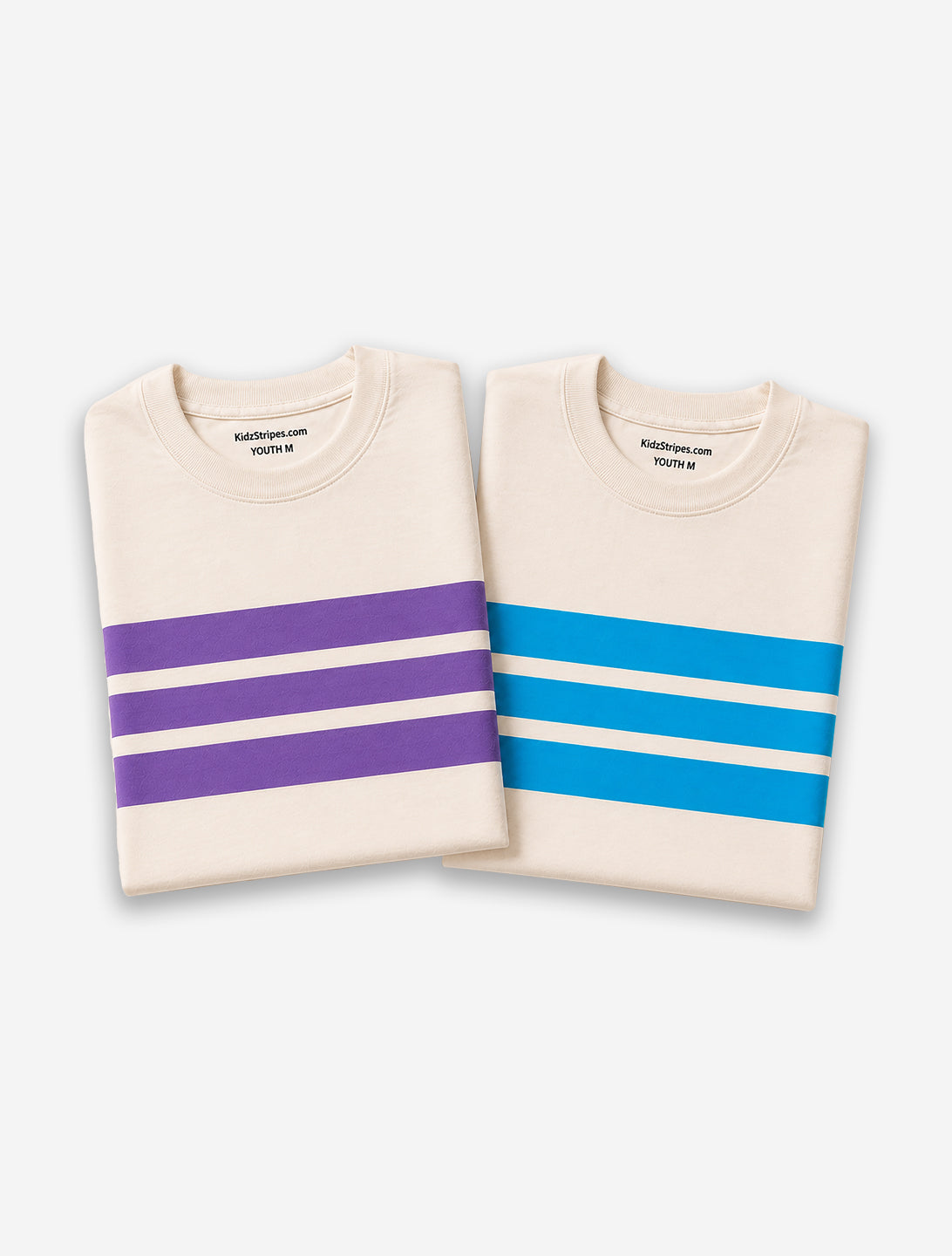 KidzStripes Sunburst 2-Pack — Red + Orange Stripe Tees